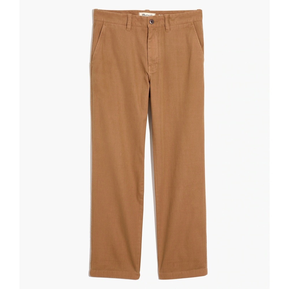 Madewell Mens 32x30 Relaxed Straight Leg Chino Pants Brown Business Workwear NEW